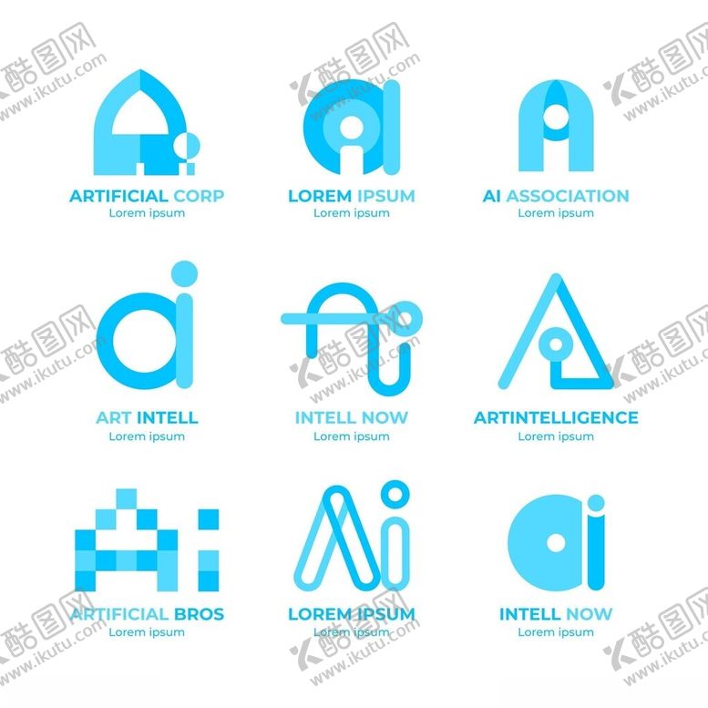 编号：96882401291526412087【酷图网】源文件下载-人工智能logo