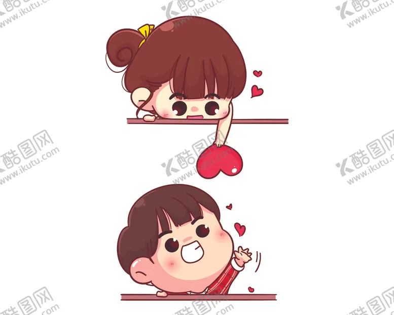 编号：49377203261426326750【酷图网】源文件下载-情人节可爱小情侣