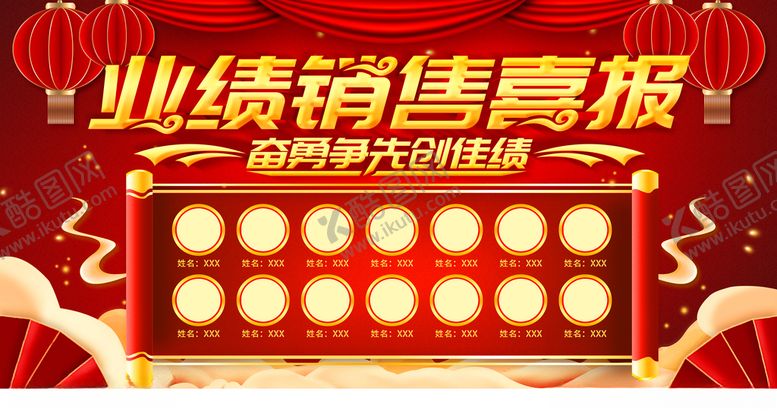 编号：51603005181950567463【酷图网】源文件下载-业绩销售喜报