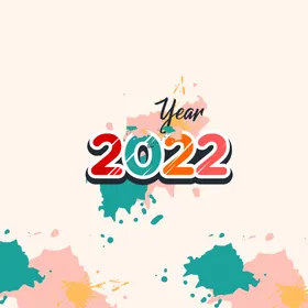 新年海报2022字体装饰花纹包装纸春