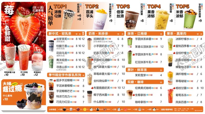 编号：82818106190930272723【酷图网】源文件下载-奶茶菜单