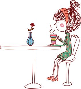卡通奶茶