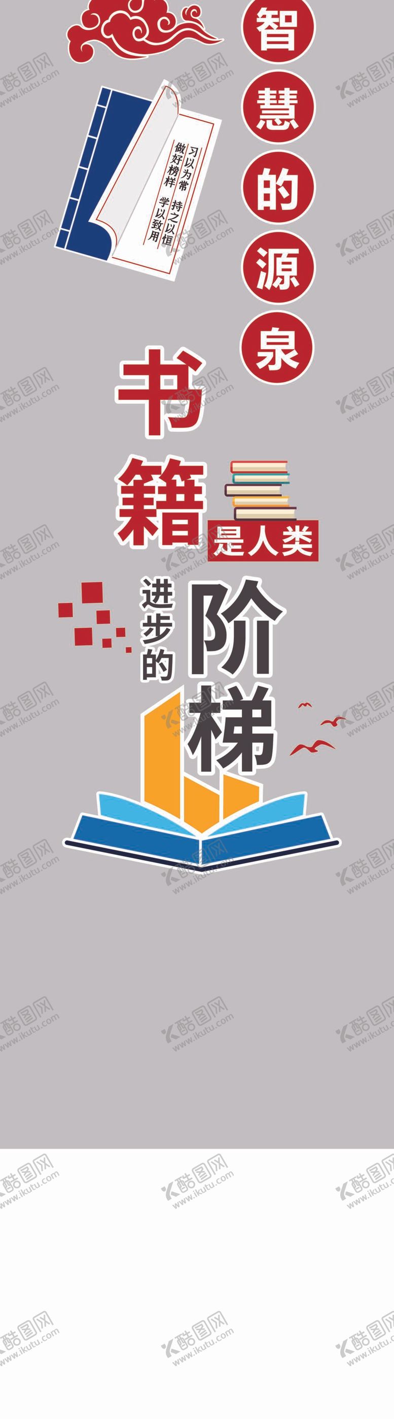 编号：45290610211403289897【酷图网】源文件下载-读书文化墙