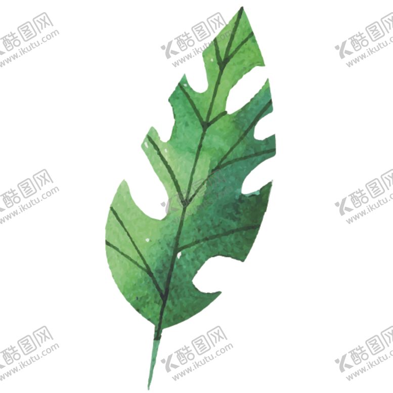编号：44100910090015101516【酷图网】源文件下载-绿色水彩植物树叶