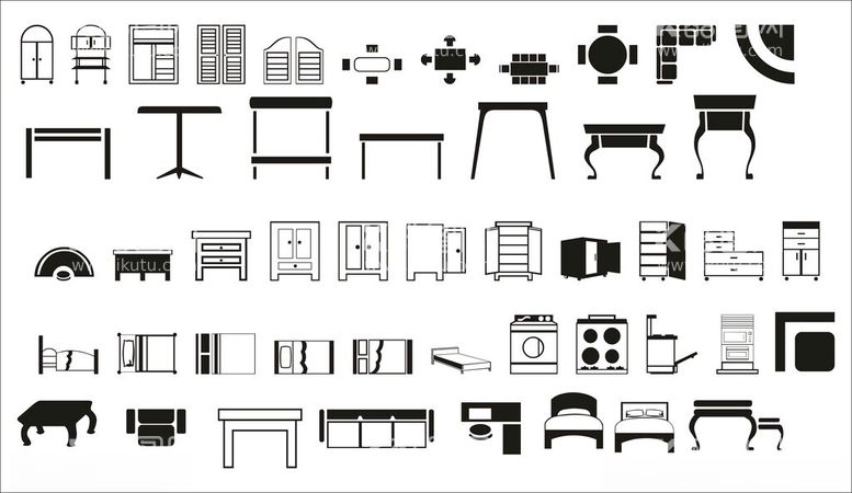 编号：70479712111300182501【酷图网】源文件下载-家具图标