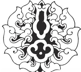 镂空花图案仿古纹边仿古