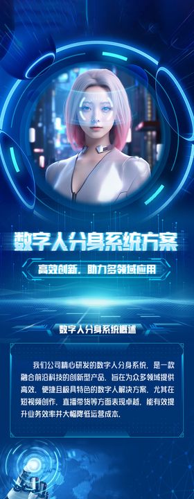 智能AI数字人海报