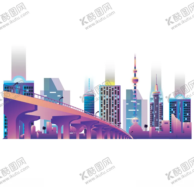编号：41137205092005552129【酷图网】源文件下载-城市剪影