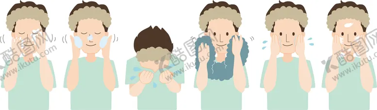 编号：05692809300006009520【酷图网】源文件下载-洗脸的男生
