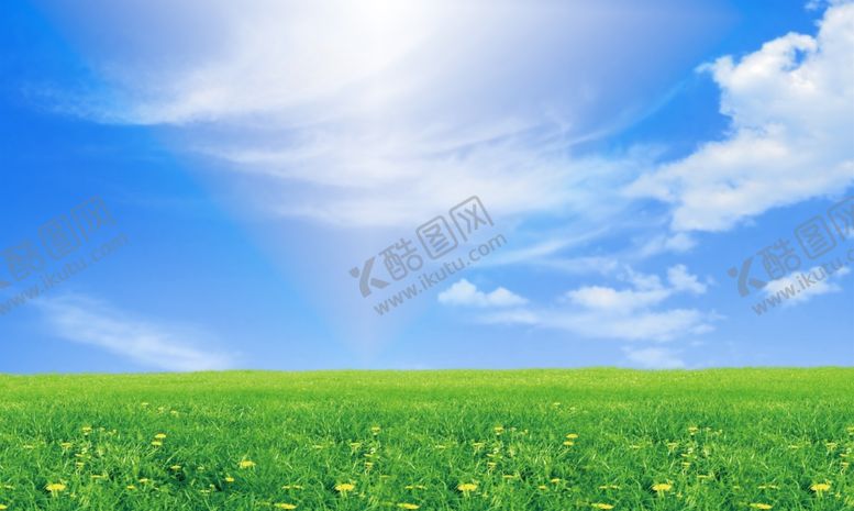 编号：17679305190845255595【酷图网】源文件下载-蓝天白云草地