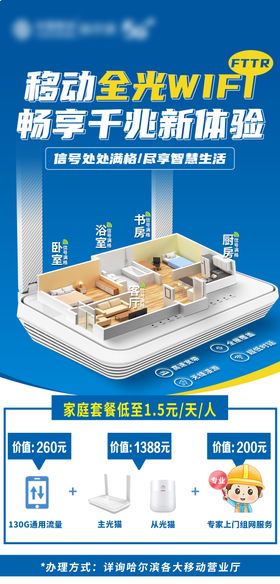 全光WIFI通讯宣传海报