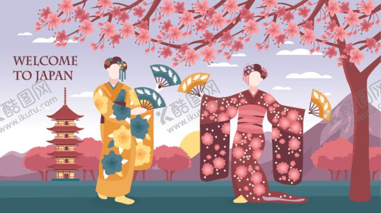 编号：56954110040732074030【酷图网】源文件下载-樱花日式服装