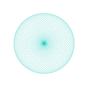 圆环底纹矢量线条正弦线