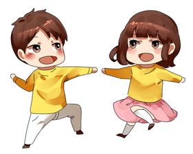 跳舞卡通情侣