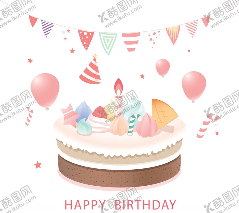 编号：38795301300541591292【酷图网】源文件下载-生日蛋糕