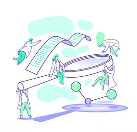 矢量卡通科学实验