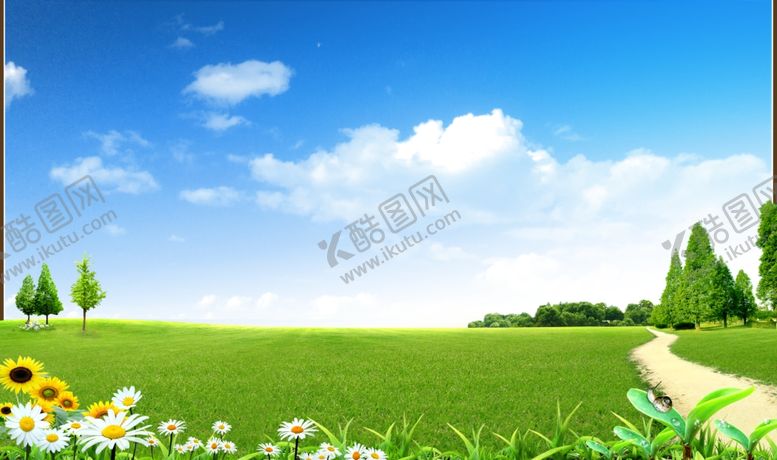 编号：31179306300725362085【酷图网】源文件下载-蓝天草地