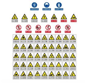 安全标识牌电梯电力危险当心注意