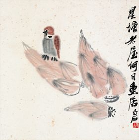 齐白石国画水墨山水画装饰画