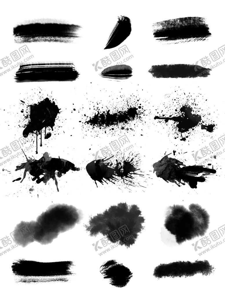 编号：28556209240653575279【酷图网】源文件下载-笔刷墨迹