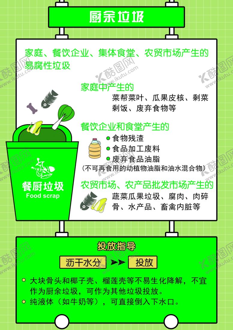 编号：58801410291221507714【酷图网】源文件下载-垃圾分类厨余垃圾