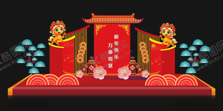 编号：26047404031225096579【酷图网】源文件下载-中式喜庆门楼装饰设计