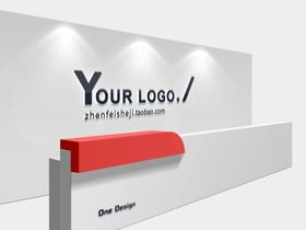 前台形象墙logo样机