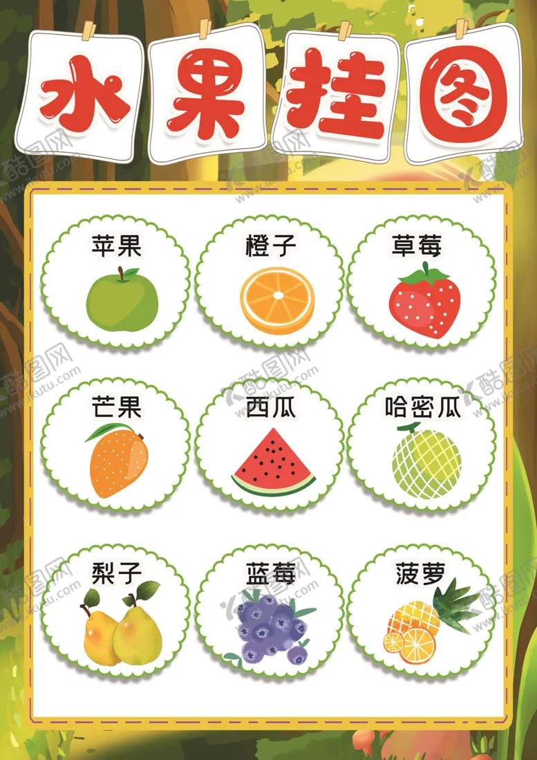 编号：80805909150117222931【酷图网】源文件下载-幼儿识字挂图