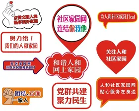 社区异形手举牌