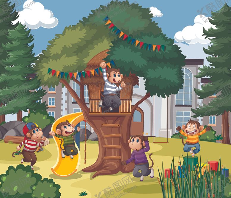 编号：52901709231529009733【酷图网】源文件下载-卡通猴子