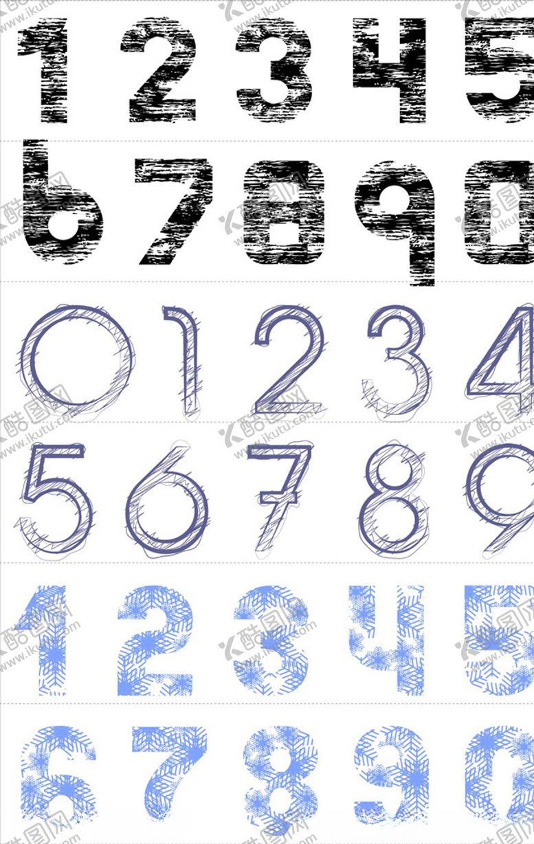 编号：98955305042211039026【酷图网】源文件下载-卡通数字