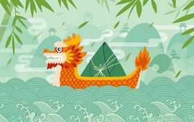 划龙舟传统节日水上娱乐端午节