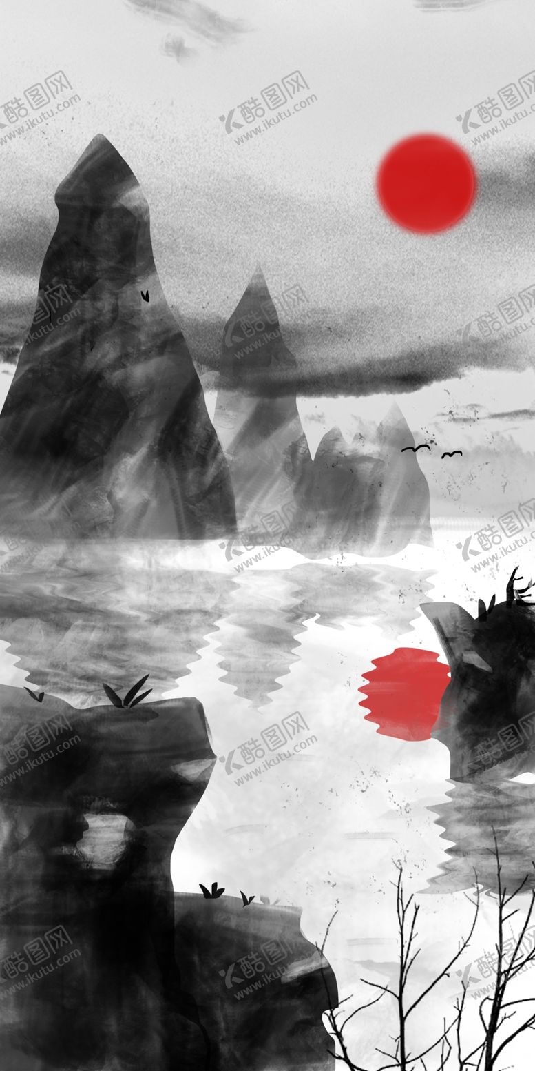 编号：13071905160323566612【酷图网】源文件下载-水墨素材毛笔画素材墨迹素材