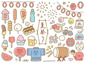 可爱手绘图标集合