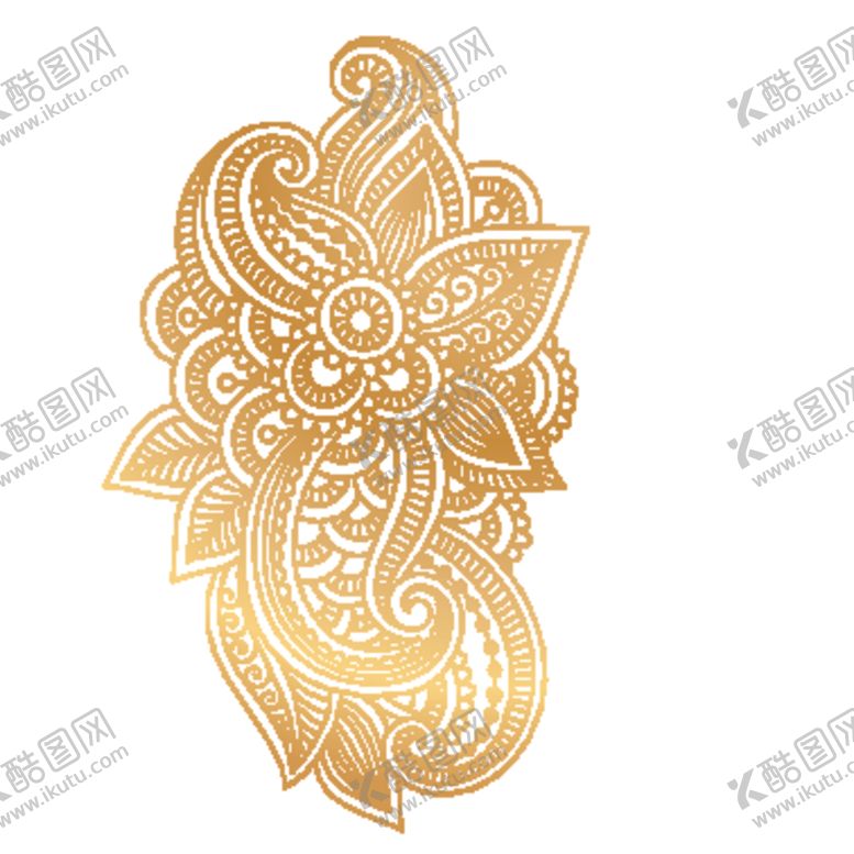 编号：59843509121150099922【酷图网】源文件下载-创意金色花纹图案设计