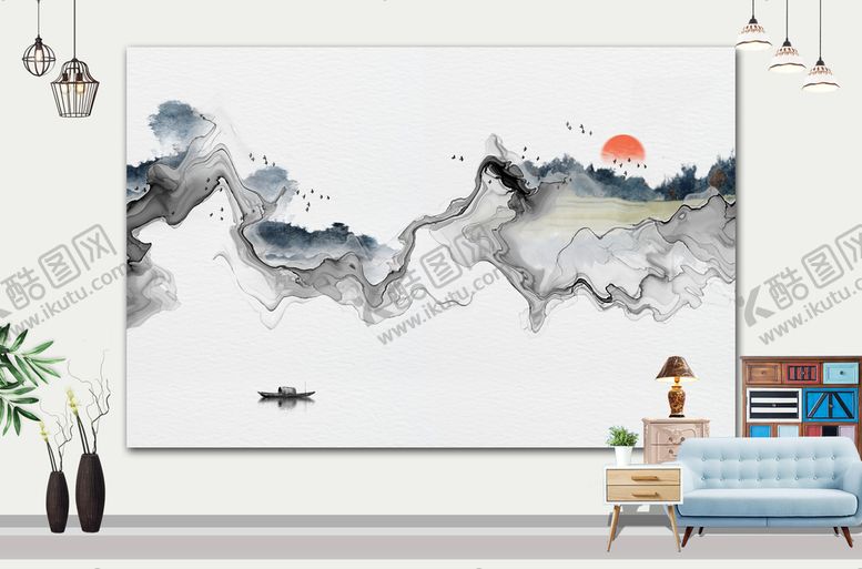 编号：69602411040220558529【酷图网】源文件下载-山水画 