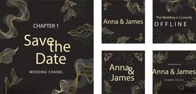 复古风格婚礼请柬设计