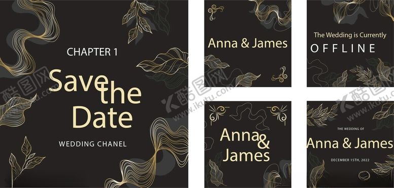 编号：81369610310242114289【酷图网】源文件下载-复古风格婚礼请柬设计