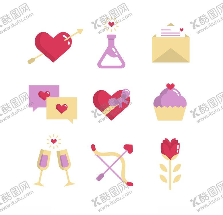 编号：67938607080544245302【酷图网】源文件下载-浪漫情人节元素