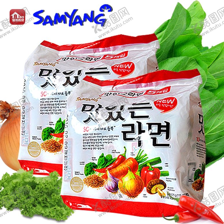 编号：31788910261652332775【酷图网】源文件下载-三养香辣蔬菜面韩国方便面