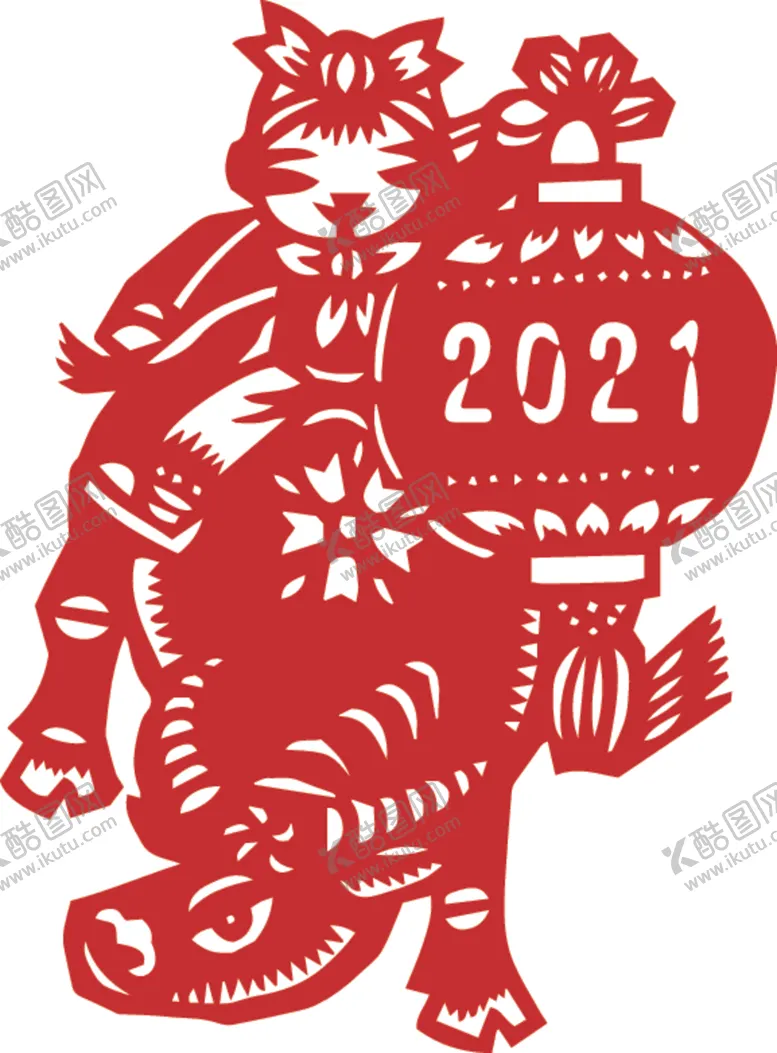 编号：78966303281538331603【酷图网】源文件下载-春节骑牛卡通剪纸