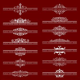 复古白色装饰性边框图案集