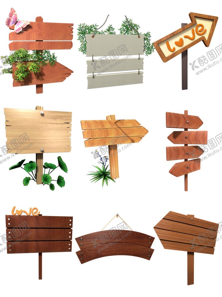 编号：41279709270541446841【酷图网】源文件下载-花草木牌