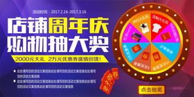 店铺周年庆购物抽大奖展板
