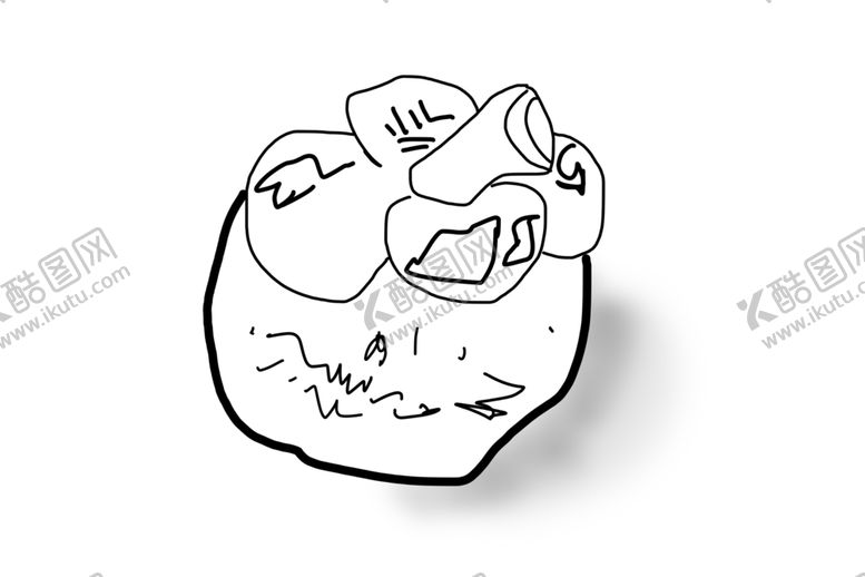 编号：36863109282122506452【酷图网】源文件下载-儿童漫画线条水墨画黑白画