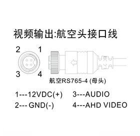 视频输出线航空头接口线中文