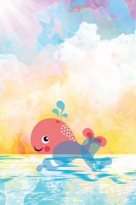水彩海洋背景