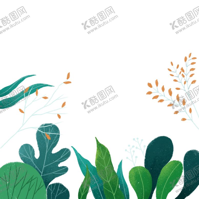 编号：24407204191354087659【酷图网】源文件下载-手绘绿植