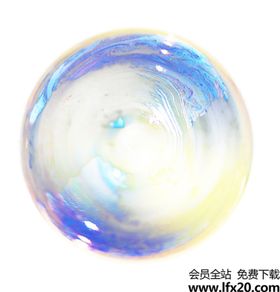 彩色透明肥皂泡气泡水泡泡泡元素