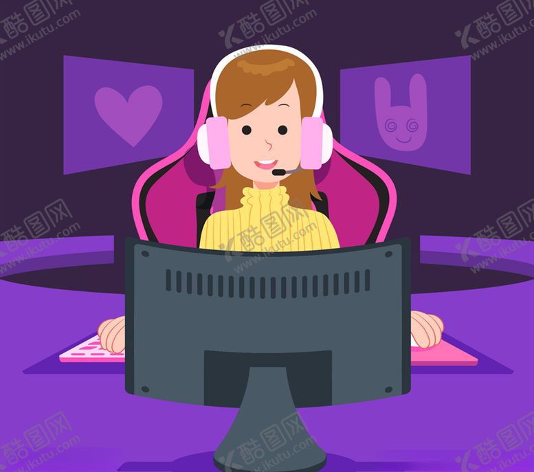 编号：52623710031943574951【酷图网】源文件下载-创意打电动游戏的女子